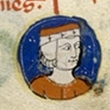 Portrait de Geoffroy II tiré d'une généalogie du XIVe siècle